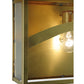 Meyda Lighting Seneca 16" Natural Brass Wall Sconce With Clear Shade Glass