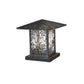 Meyda Lighting Seneca 16" Verdigris Lotus Leaf and Dragonfly Outdoor Lantern Light