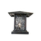 Meyda Lighting Seneca 16" Verdigris Lotus Leaf and Dragonfly Outdoor Lantern Light