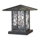 Meyda Lighting Seneca 16" Verdigris Lotus Leaf and Dragonfly Outdoor Lantern Light