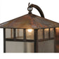 Meyda Lighting Seneca 16" Vintage Copper Double Bar Mission Curved Arm Hanging Wall Sconce With Clear Seeded Shade Glass