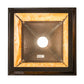 Meyda Lighting Seneca 16"Sq Craftsman Brown Winter Pine Pendant Light With Beige Shade Glass
