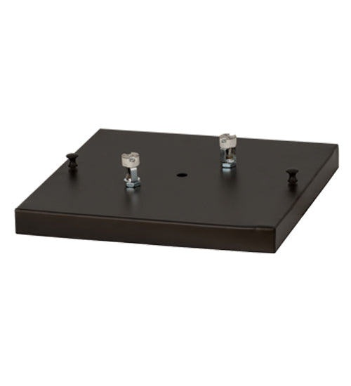 Meyda Lighting Seneca 17" 2-Light Oil Rubbed Bronze Heron Outdoor Pier Mount Light With Frosted Seeded Shade Glass