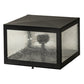 Meyda Lighting Seneca 17" 2-Light Solar Black Prime Outdoor Post Mount Light With Clear Seeded Shade Glass