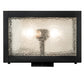 Meyda Lighting Seneca 17" 2-Light Solar Black Prime Outdoor Post Mount Light With Clear Seeded Shade Glass