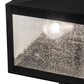 Meyda Lighting Seneca 17" 2-Light Solar Black Prime Outdoor Post Mount Light With Clear Seeded Shade Glass