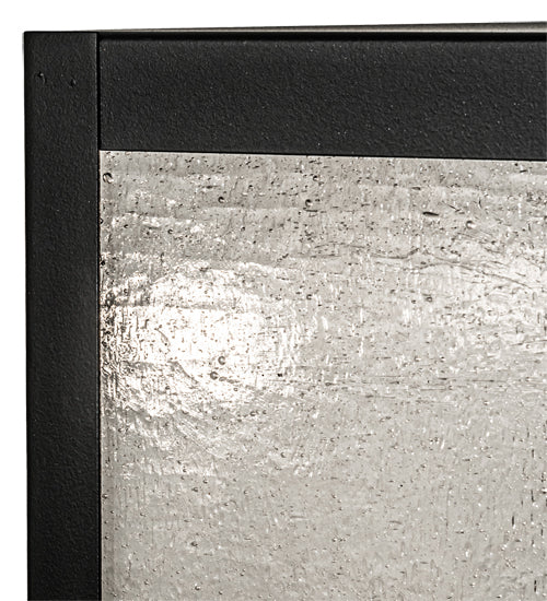 Meyda Lighting Seneca 17" 2-Light Solar Black Prime Outdoor Post Mount Light With Clear Seeded Shade Glass
