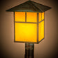 Meyda Lighting Seneca 17" Copper Verdigris T Mission Outdoor Post Mount Light With Tawnyrock Idalight Shade Glass