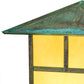 Meyda Lighting Seneca 17" Copper Verdigris T Mission Outdoor Post Mount Light With Tawnyrock Idalight Shade Glass