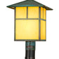 Meyda Lighting Seneca 17" Copper Verdigris T Mission Outdoor Post Mount Light With Tawnyrock Idalight Shade Glass