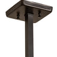 Meyda Lighting Seneca 17" Craftsman Brown Mountain View Pendant Light With Honey Art Shade Glass