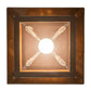 Meyda Lighting Seneca 17" Craftsman Brown Mountain View Pendant Light With Honey Art Shade Glass