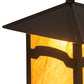 Meyda Lighting Seneca 17" Craftsman Brown Mountain View Pendant Light With Honey Art Shade Glass