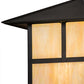 Meyda Lighting Seneca 17" Craftsman Brown Outdoor Post Mount Light With Beige Iridescent Shade Glass