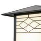 Meyda Lighting Seneca 17" Craftsman Brown Ponte Outdoor Post Mount Light With White Art Shade Glass
