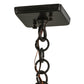 Meyda Lighting Seneca 17" Craftsman Brown Window Pane Pendant Light With Ambra Siena Idalight Shade Glass