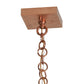 Meyda Lighting Seneca 17" Natural Copper Double Bar Mission Pendant Light With Beige Iridescent Shade Glass