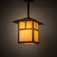 Meyda Lighting Seneca 17" Vintage Copper "T" Mission Pendant Light With Beige Art Shade Glass