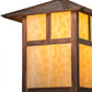 Meyda Lighting Seneca 17" Vintage Copper "T" Mission Pendant Light With Beige Art Shade Glass