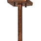 Meyda Lighting Seneca 17" Vintage Copper "T" Mission Pendant Light With Beige Art Shade Glass