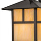 Meyda Lighting Seneca 172643 9" Craftsman Brown "T" Mission Curved Arm Wall Sconce With Beige Iridescent Art Shade Glass