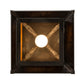 Meyda Lighting Seneca 18" Craftsman Brown Great Pines Pendant Light With Ambra Siena Idalight Shade Glass