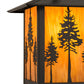Meyda Lighting Seneca 18" Craftsman Brown Great Pines Pendant Light With Ambra Siena Idalight Shade Glass