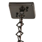 Meyda Lighting Seneca 18" Craftsman Brown Great Pines Pendant Light With Ambra Siena Idalight Shade Glass