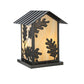Meyda Lighting Seneca 20" 2-Light Craftsman Brown Oak Leaf Outdoor Pier Mount Light With Beige Art Shade Glass