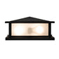 Meyda Lighting Seneca 20" 4-Light Craftsman Brown Prime Pier Mount Light With Clear Frosted Shade Glass