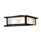 Meyda Lighting Seneca 20" 4-Light Craftsman Brown Prime Pier Mount Light With Clear Frosted Shade Glass