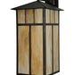 Meyda Lighting Seneca 20" Craftsman Brown Custom Bar Mission Wall Sconce With Beige Iridescent Shade Glass