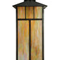 Meyda Lighting Seneca 20" Craftsman Brown Custom Bar Mission Wall Sconce With Beige Iridescent Shade Glass