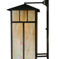 Meyda Lighting Seneca 20" Craftsman Brown Custom Bar Mission Wall Sconce With Beige Iridescent Shade Glass