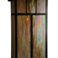 Meyda Lighting Seneca 20" Craftsman Brown Custom Bar Mission Wall Sconce With Beige Iridescent Shade Glass