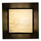 Meyda Lighting Seneca 20" Oil Rubbed Bronze Double Cross Mission Pendant Light With Beige Art Shade Glass