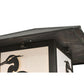 Meyda Lighting Seneca 22" Craftsman Brown Heron Post Mount Light With White Art Shade Glass