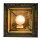 Meyda Lighting Seneca 229695 13" Craftsman Verdigris Tall Pines Pendant Light With Beige Iridescent Shade Glass