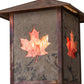 Meyda Lighting Seneca 23" 2-Light Vintage Copper Pendant Light With Red Shade Glass
