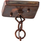 Meyda Lighting Seneca 23" 2-Light Vintage Copper Pendant Light With Red Shade Glass