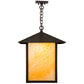 Meyda Lighting Seneca 23" Brown Pendant Light With Beige Shade Glass