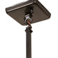 Meyda Lighting Seneca 23" Craftsman Brown Sprig Pendant Light With Beige Iridescent Shade Glass