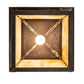 Meyda Lighting Seneca 23" Craftsman Brown Sprig Pendant Light With Beige Iridescent Shade Glass