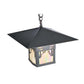 Meyda Lighting Seneca 23" Craftsman Brown Victorian Web Pendant Light With Beige Iridescent Shade Glass