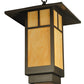 Meyda Lighting Seneca 23" LED Timeless Bronze T Mission Lantern Pendant Light With Tawnyrock Idalight Shade Glass