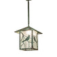 Meyda Lighting Seneca 23" Verdigris Song Bird Pendant Light With Clear Shade Glass