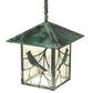 Meyda Lighting Seneca 23" Verdigris Song Bird Pendant Light With Clear Shade Glass
