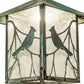 Meyda Lighting Seneca 23" Verdigris Song Bird Pendant Light With Clear Shade Glass