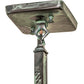 Meyda Lighting Seneca 23" Verdigris Song Bird Pendant Light With Clear Shade Glass