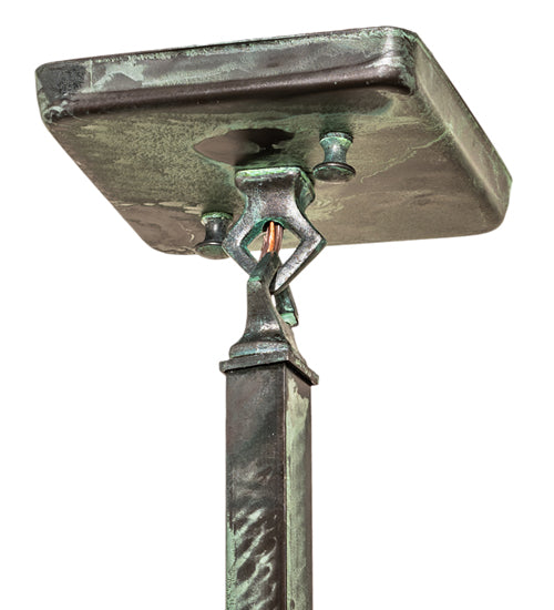 Meyda Lighting Seneca 23" Verdigris Song Bird Pendant Light With Clear Shade Glass